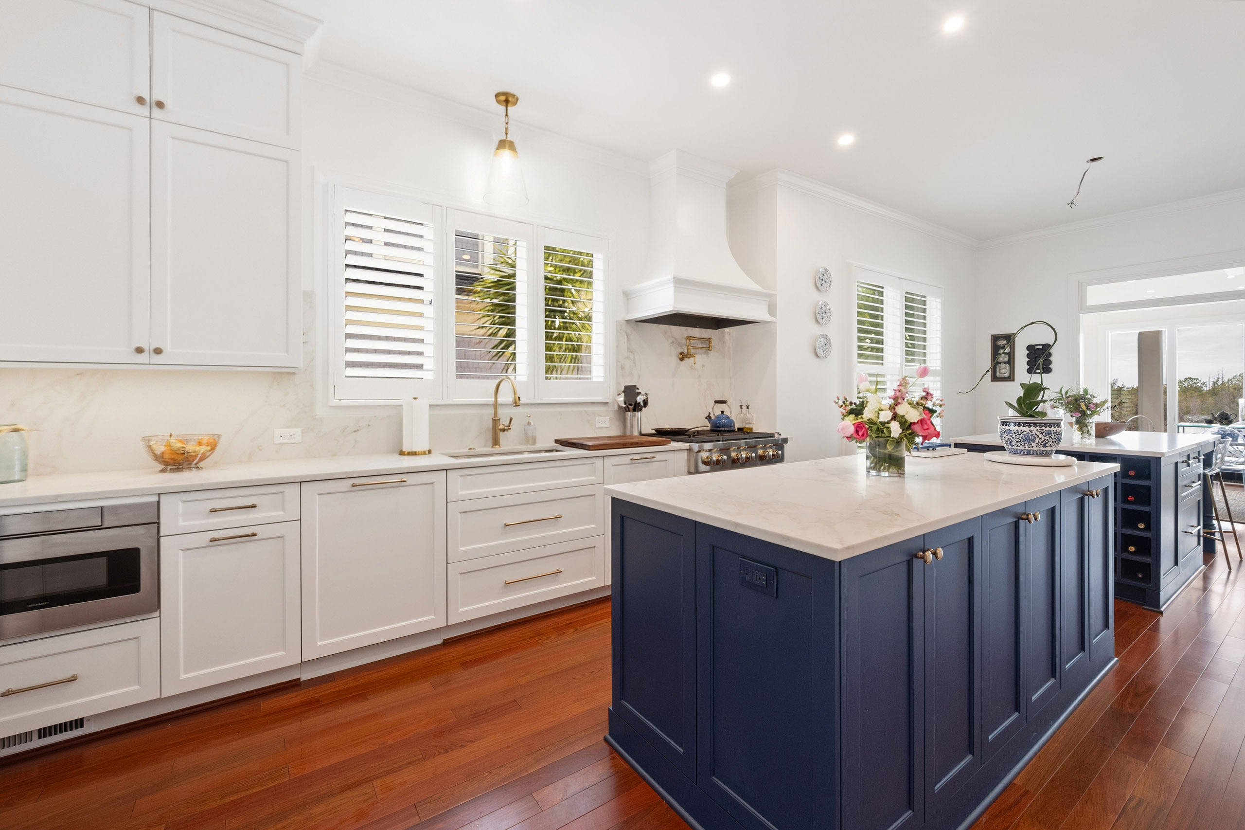 Hardwood floor within modern kitchen