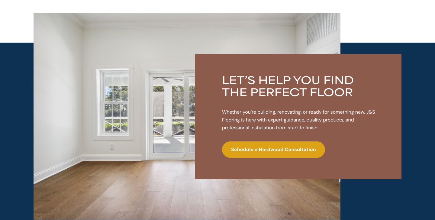 Hardwood floor installation -- closing CTA
