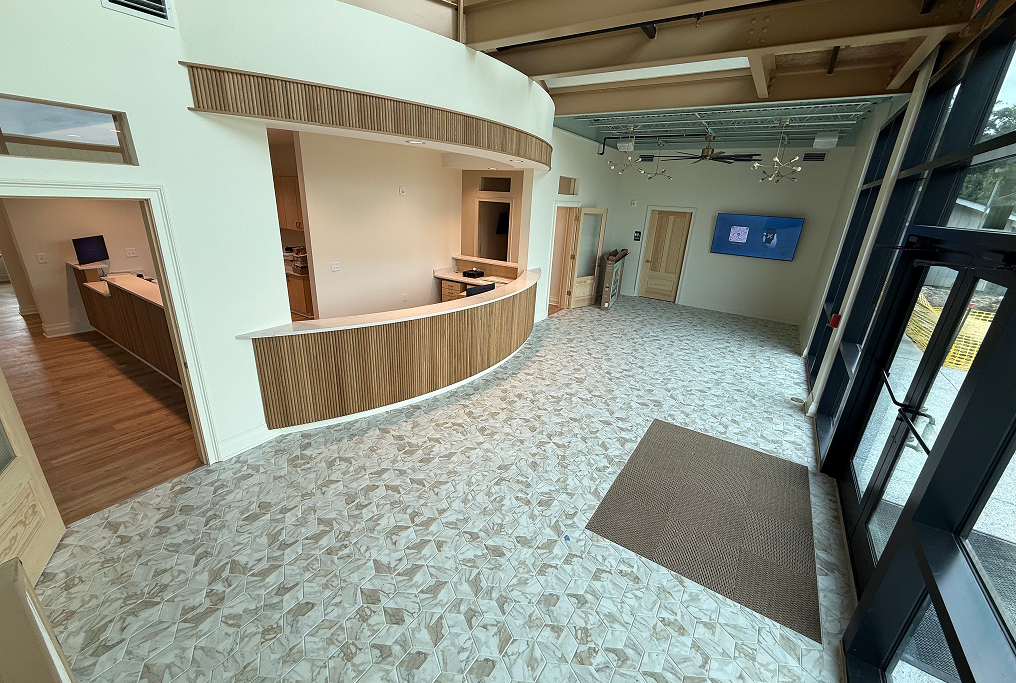 Polished commercial flooring with professional finish