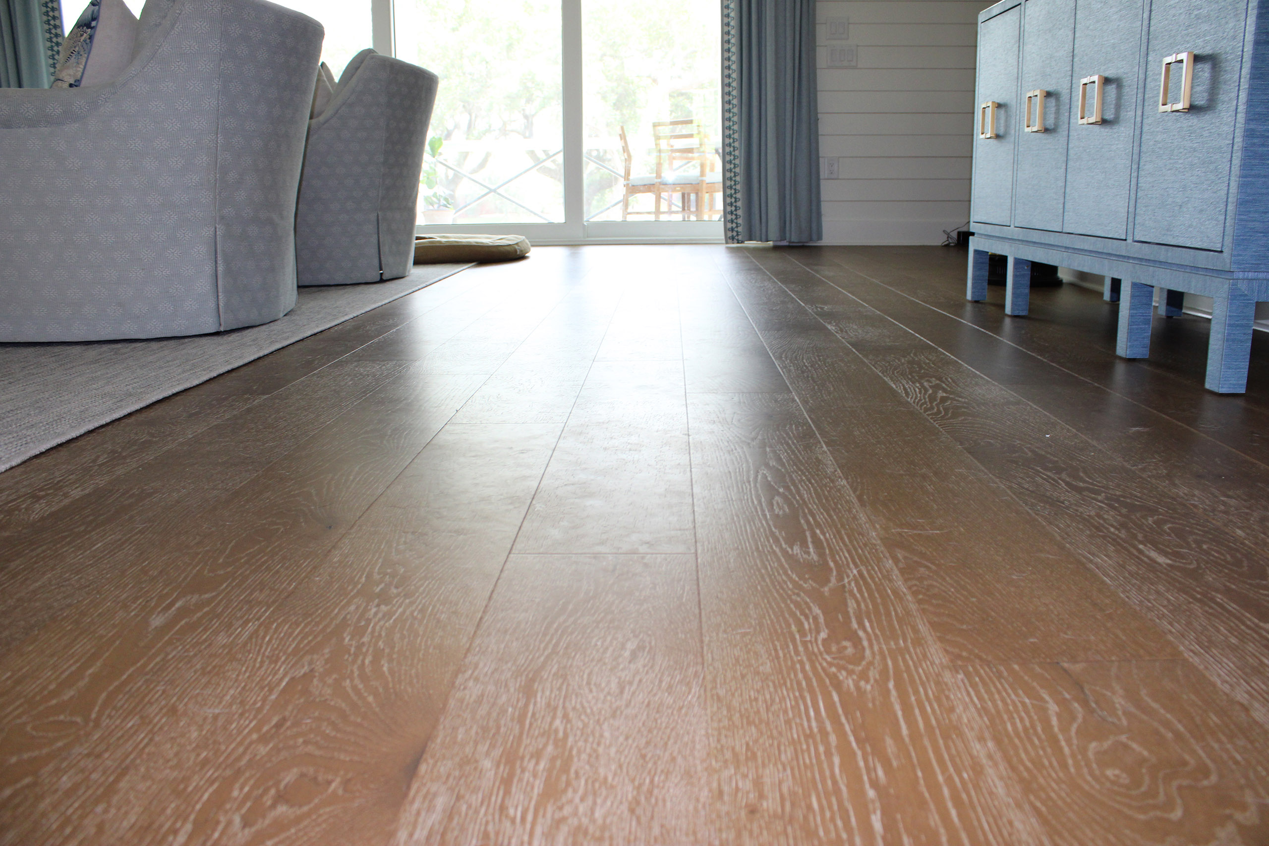 Hardwood floors inside a living space